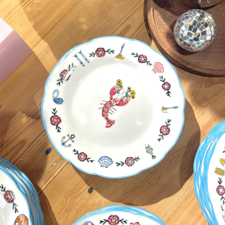 Sea Creatures Dessert Plate Set
