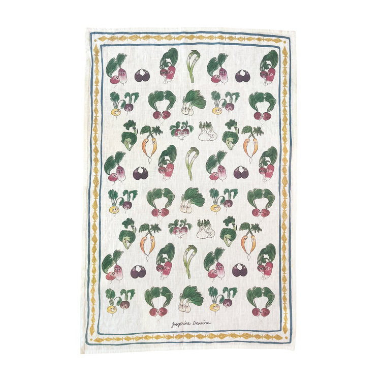 Veg Pattern Tea Towel