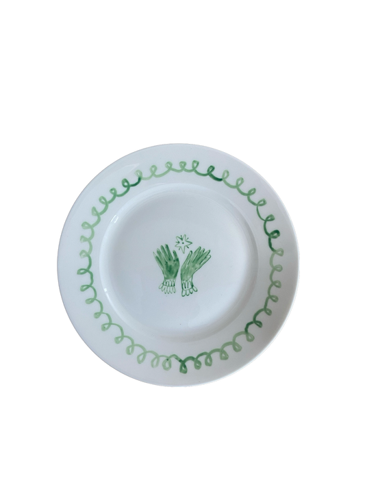 Green Hands-  flower side plate