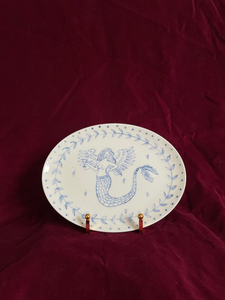 Winged Mermaid Oval Plate