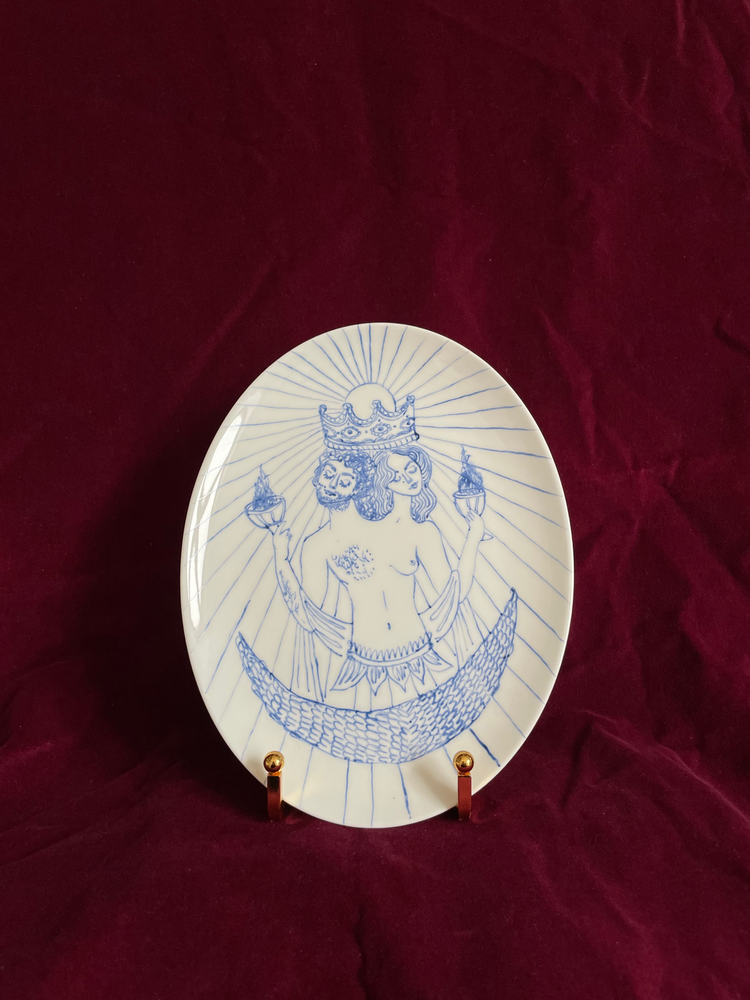 Holy Couple Oval Plate