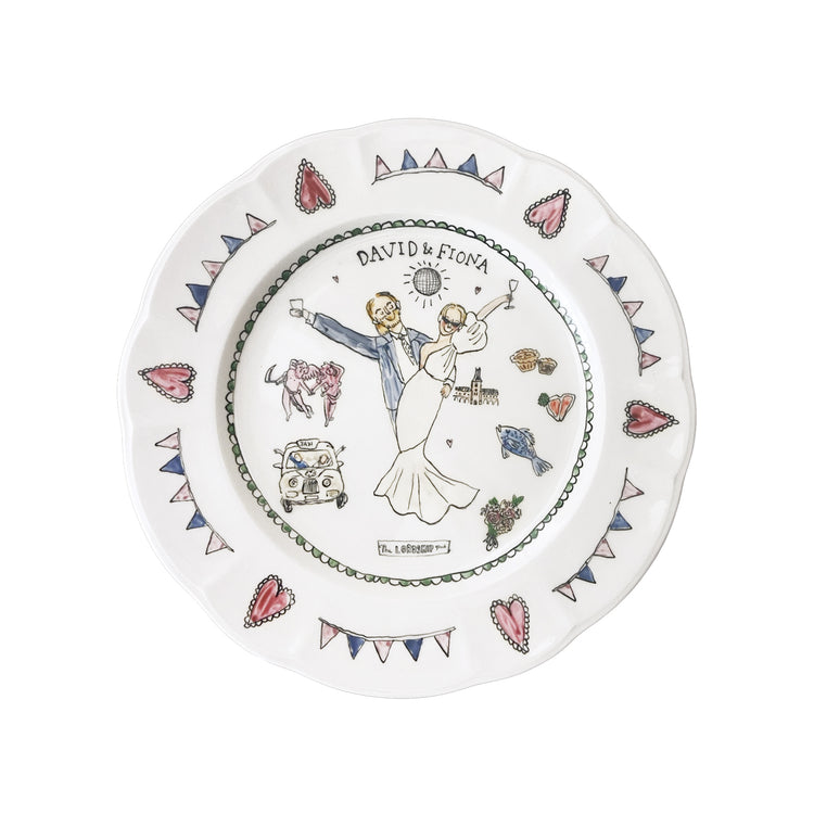 Single Scalloped Rim Bespoke Dinner Plate