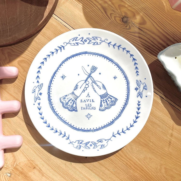 French Idiom Dessert Plate