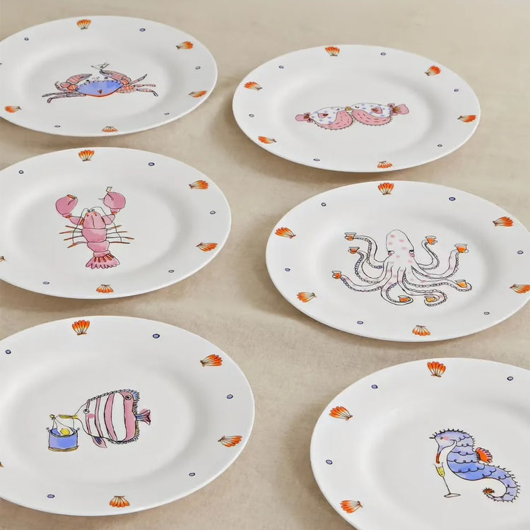Sea Creatures Dinner Plate Set