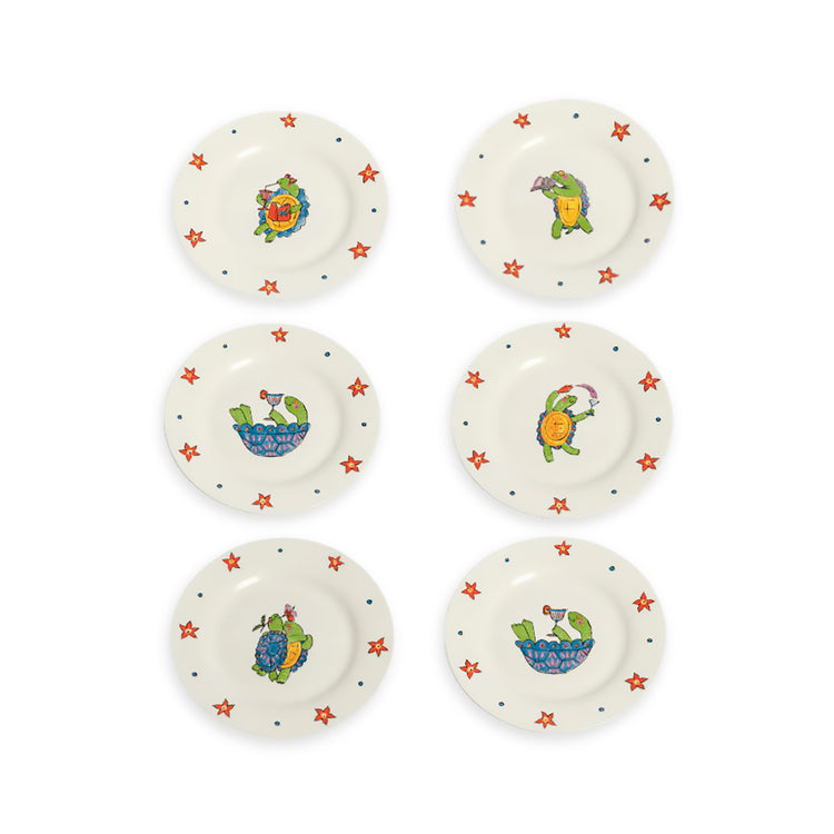Holidaying Turtle Dessert Plate Set