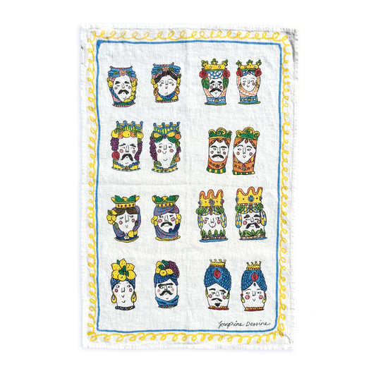 Sicilian Lovers Tea Towel