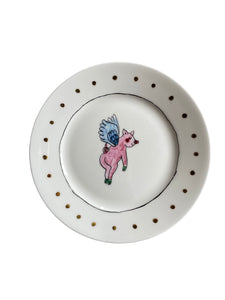 Pigs can fly Tea Plate