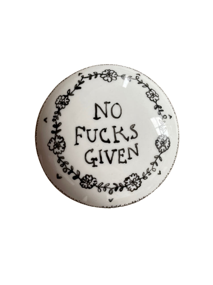 No Fucks given Trinket Box