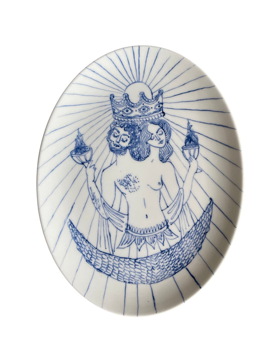 Holy Couple Oval Plate