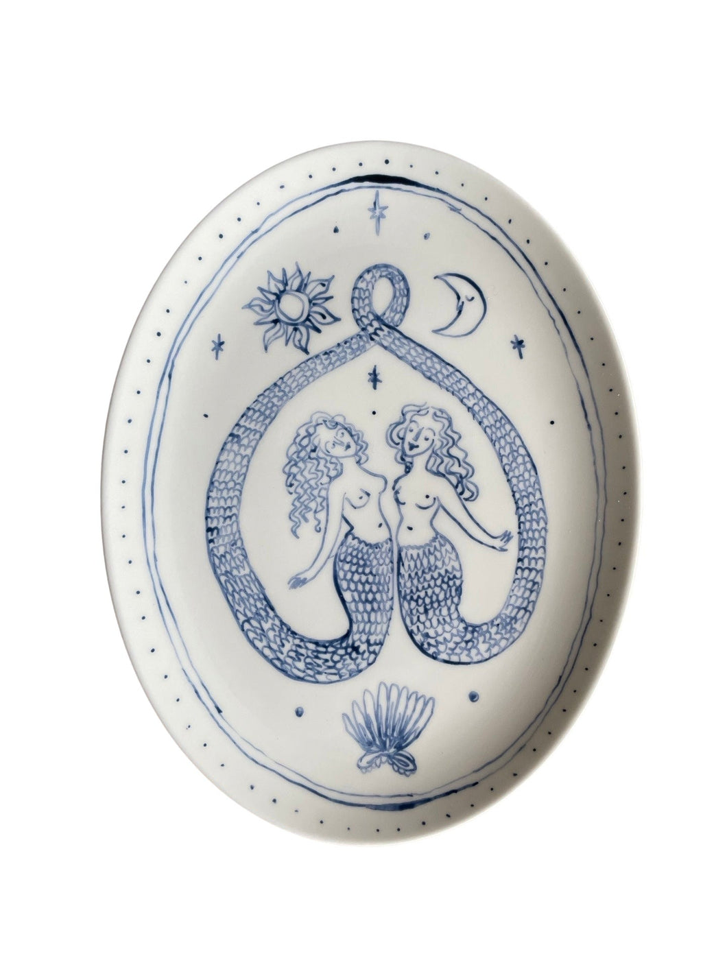 Mermaid Lovers Oval Plate